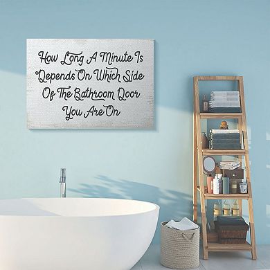 Stupell Home Decor Which Side Bathroom Canvas Wall Art