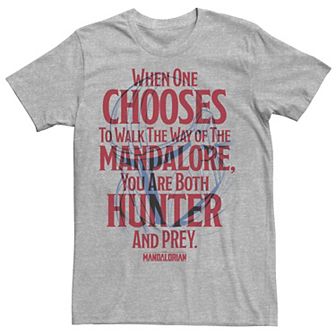 Men's Star Wars The Mandalorian You Are Both Hunter And Prey Tee