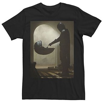 Men's Star Wars The Mandalorian The Child aka Baby Yoda First Meeting Poster Tee