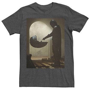 Men's Star Wars The Mandalorian The Child aka Baby Yoda First Meeting Poster Tee
