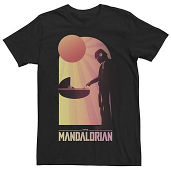Men's Star Wars The Mandalorian The Child Sunset Meeting Tee