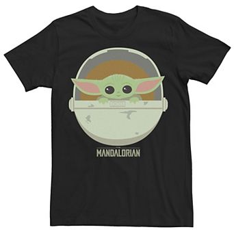 Men's Star Wars The Mandalorian The Child Bassinet Portrait Tee