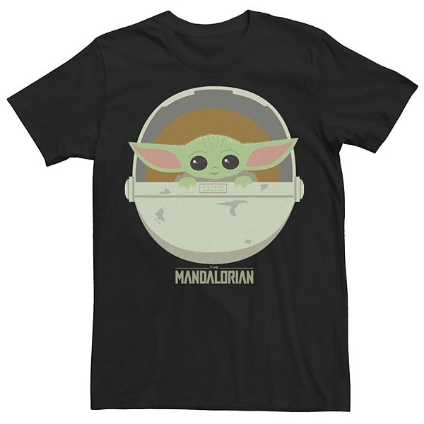 Men's Star Wars The Mandalorian The Child Bassinet Portrait Tee