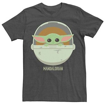 Men's Star Wars The Mandalorian The Child Bassinet Portrait Tee