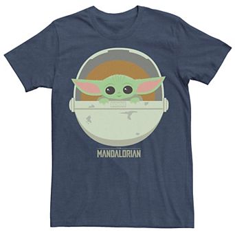 Men's Star Wars The Mandalorian The Child Bassinet Portrait Tee