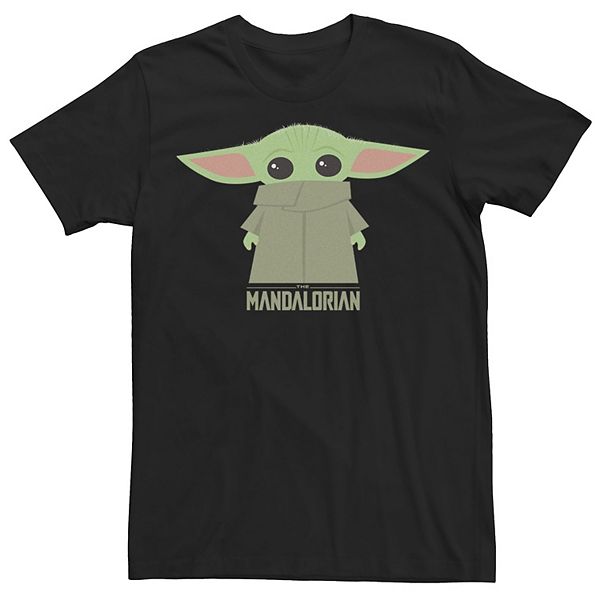 Men's Star Wars The Mandalorian The Child Hidden Face Portrait Tee