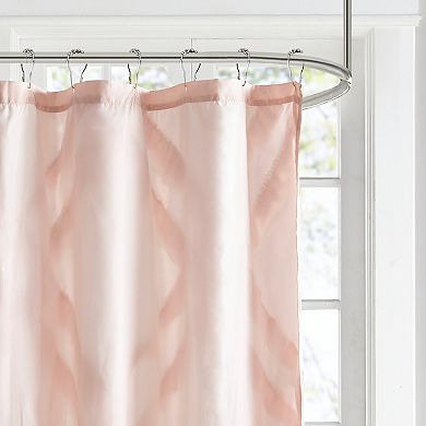 Intelligent Design Karlie Tufted Diamond Ruffle Shower Curtain