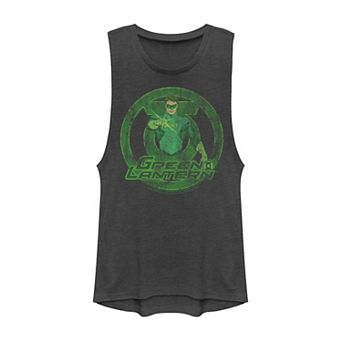 Juniors' DC Comics Green Lantern Distressed Portrait Muscle Tank Top
