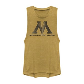 Juniors' Harry Potter Ministry Of Magic Logo Muscle Tank Top