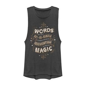 Juniors' Harry Potter "Words Are Magic" Quote Graphic Muscle Tank Top