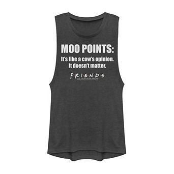 Juniors' Friends "Moo Points" Quote Tank Top