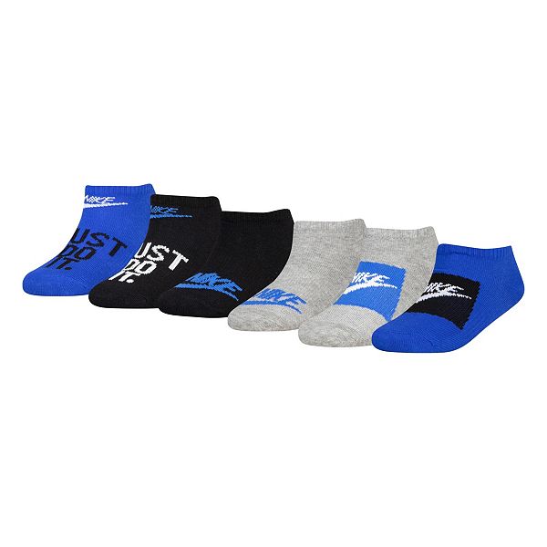 Boys Nike Cushioned 6-pack Ankle Socks - Royal (5-7)