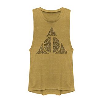Juniors' Harry Potter and the Deathly Hallows 2 Sketch Muscle Tank Top