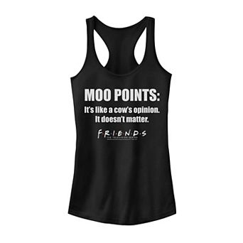 Juniors' Friends "Moo Points It's Like A Cow's Opinion" Quote Tank Top
