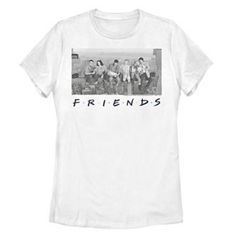 Juniors' Friends Group Skyline Portrait Tee