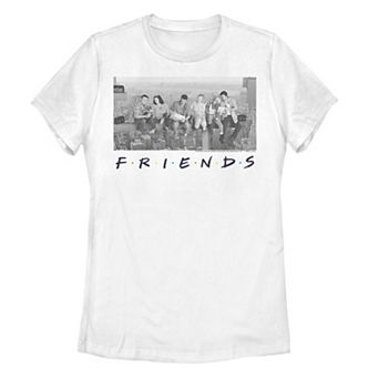 Juniors' Friends Group Skyline Portrait Tee
