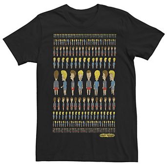 Men's Beavis and Butthead Patterns Rule Distressed Portrait Tee