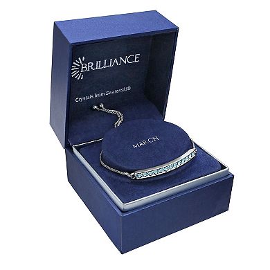 Brilliance Birthstone Bar Bracelet with Crystal