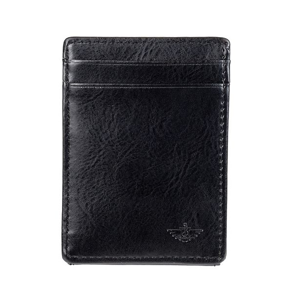 Claasico Men's Slim Front Pocket Leather Money Clip Wallet