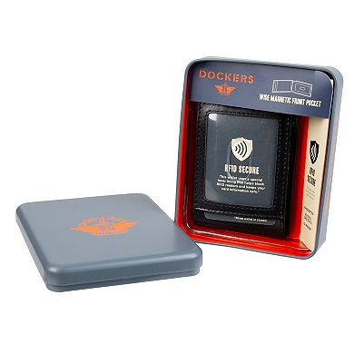 Men's Dockers RFID-Blocking Slim Front-Pocket Wallet with Magnetic Money Clip