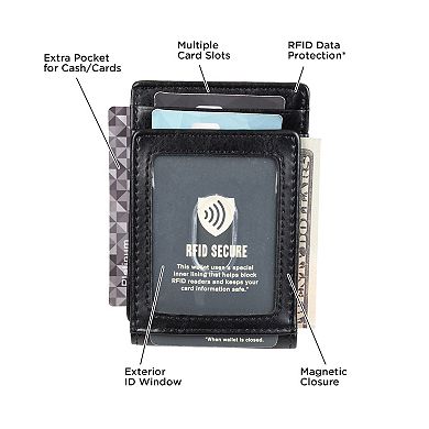 Men's Dockers RFID-Blocking Slim Front-Pocket Wallet with Magnetic Money Clip