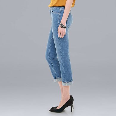 Petite Simply Vera Vera Wang Cuffed Capri Jeans