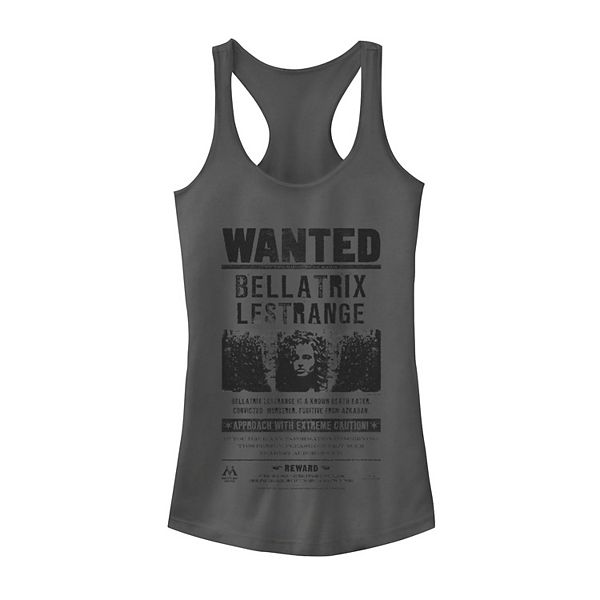Officially Licensed Harry Potter Bellatrix Lestrange "Wanted" Women's T-Shirt - Fashion Fit