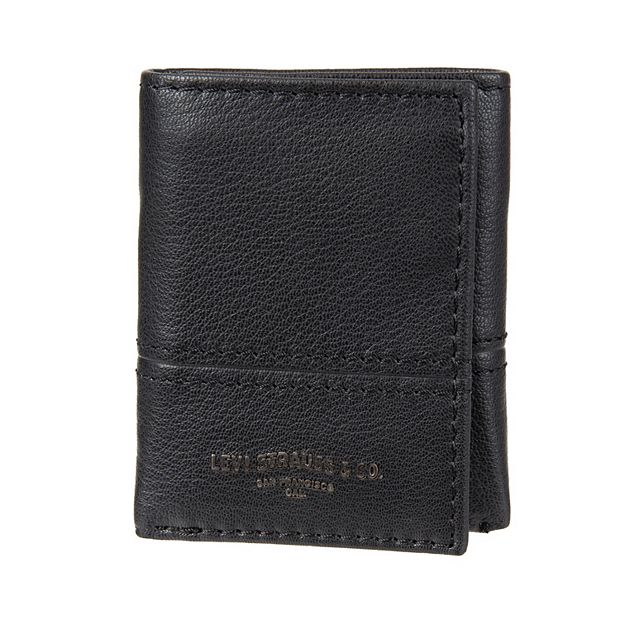 Leather Black Mens Zipper Wallet