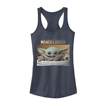 Juniors' Star Wars The Mandalorian The Child aka Baby Yoda Portrait Graphic Tank Top