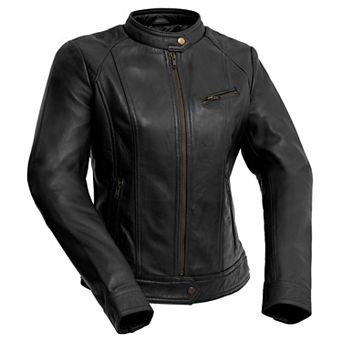 Women's Whet Blu Leather Moto Jacket