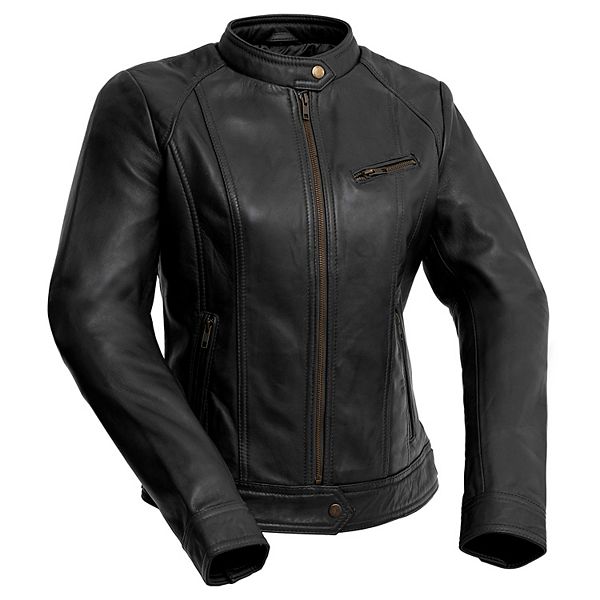 Women's Whet Blu Leather Moto Jacket