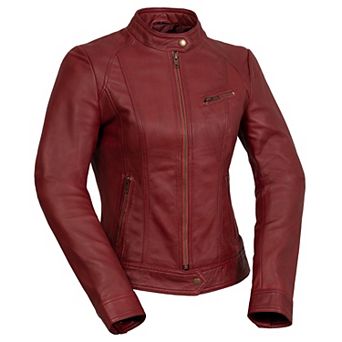 Women's Whet Blu Leather Moto Jacket
