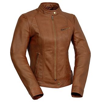 Women's Whet Blu Leather Moto Jacket