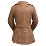 Women's Whet Blu Leather Trench Coat