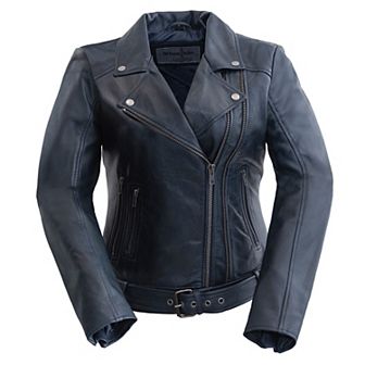 Women's Whet Blu Chloe Asymmetrical Leather Jacket