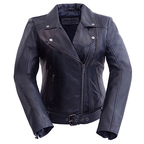 Women's Whet Blu Chloe Asymmetrical Leather Jacket