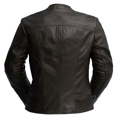 Women's Whet Blu Trish Asymmetrical Leather Jacket
