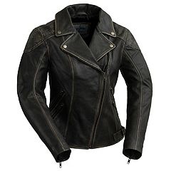 Kohls black outlet leather jacket