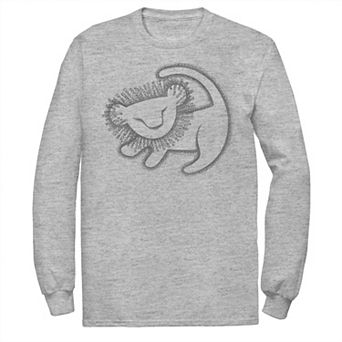 Men's Disney's The Lion King Simba Cave Painting Long Sleeve Tee