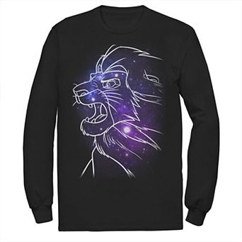 Disney's The Lion King Mufasa Men's Galaxies Long Sleeve Tee