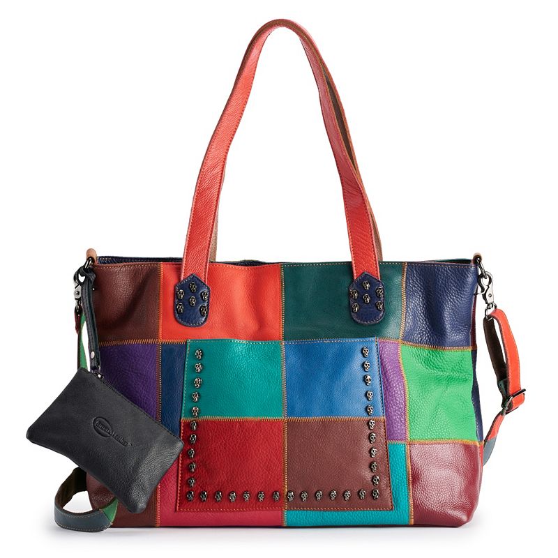 AmeriLeather Cleo Leather Tote Bag, Multicolor