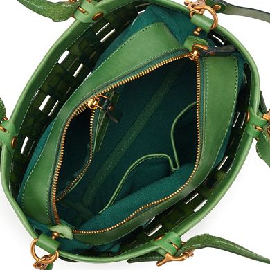 AmeriLeather Dorgon Latigo Leather Basket Handbag