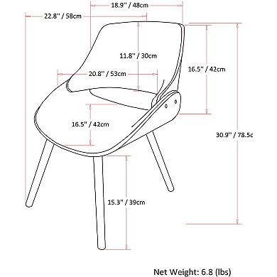 Simpli Home Malden Mid-Century Modern Dining Chair