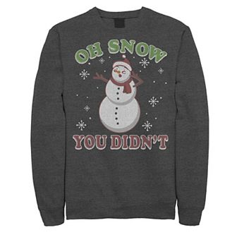Men's Snowman Oh Snow You Didn't Christmas Sweatshirt
