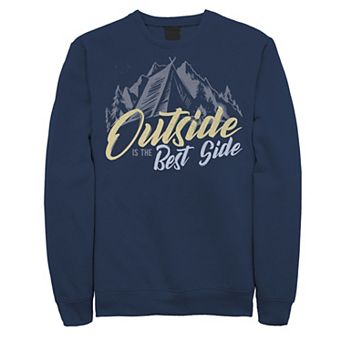 Men's "Outside Is The Best Side" Tent Graphic Camping Crewneck Sweatshirt