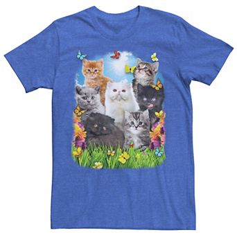 Men's Spring Kitten Garden Collage Tee