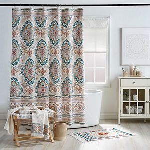 Peri Textured Paisley Extra Long Shower Curtain