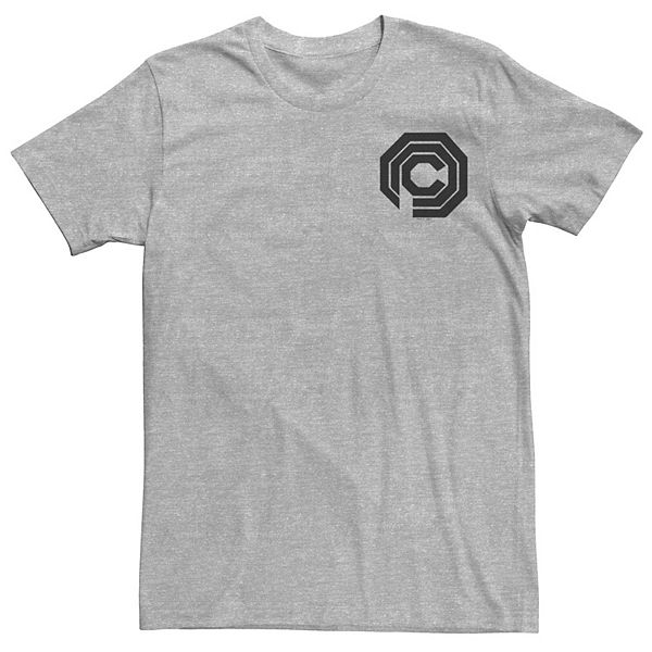 Men's RoboCop Flat Black Movie Icon Graphic Tee