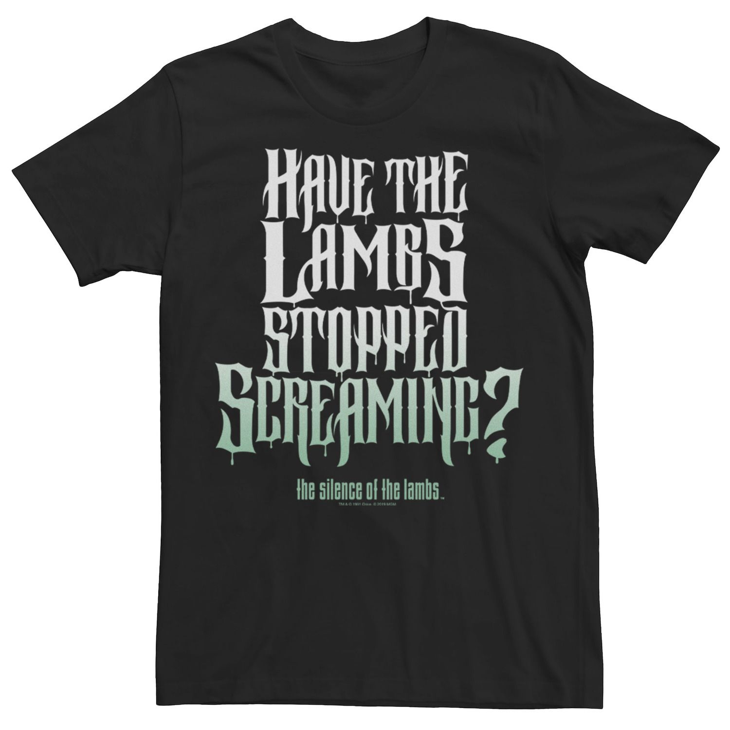 Image for Licensed Character Men's The Silence Of The Lambs Stopped Screaming Text Graphic Tee at Kohl's.