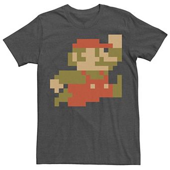 Men's Nintendo Super Mario 8-bit Pixel Jump Graphic Tee
